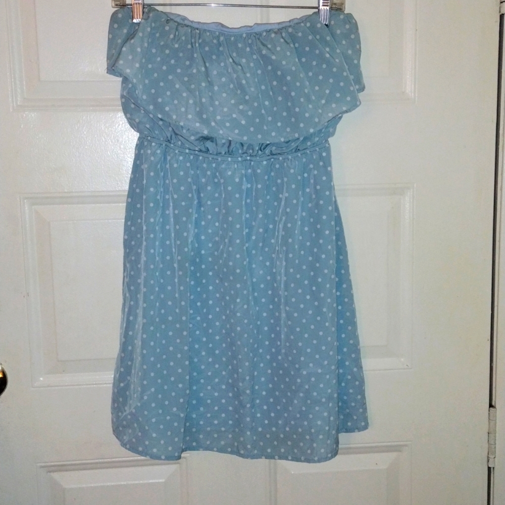 Peach Love Cream strapless mini dress. Size small